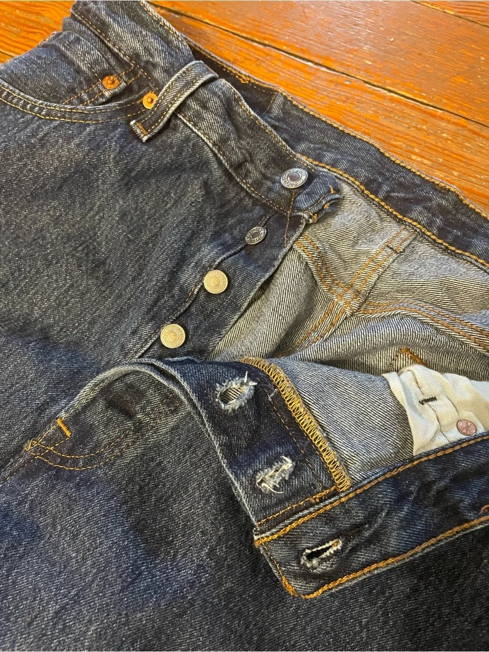 Levi’s Original Fit 501 Men’s Jeans 36x30 Dark Stonewash Buttonfly Egypt